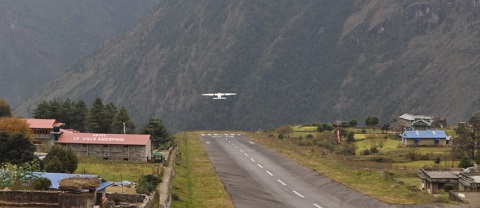 Tenzing-Hillary - um aeroporto no meio da montanha